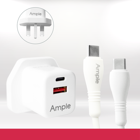 Ample 20W USB Charger + Type C to Type C Cable